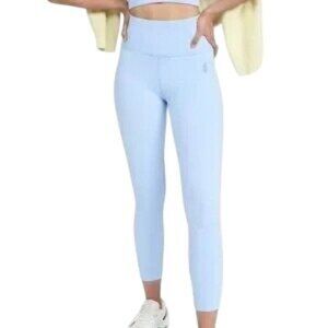 Free People Movement Throw Pastel Blue High Waist Cropped Leggings